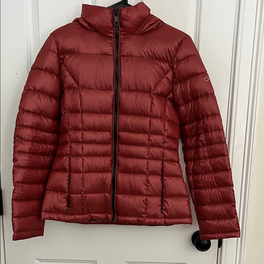 Calvin Klein Women's Red Puffer Jacket